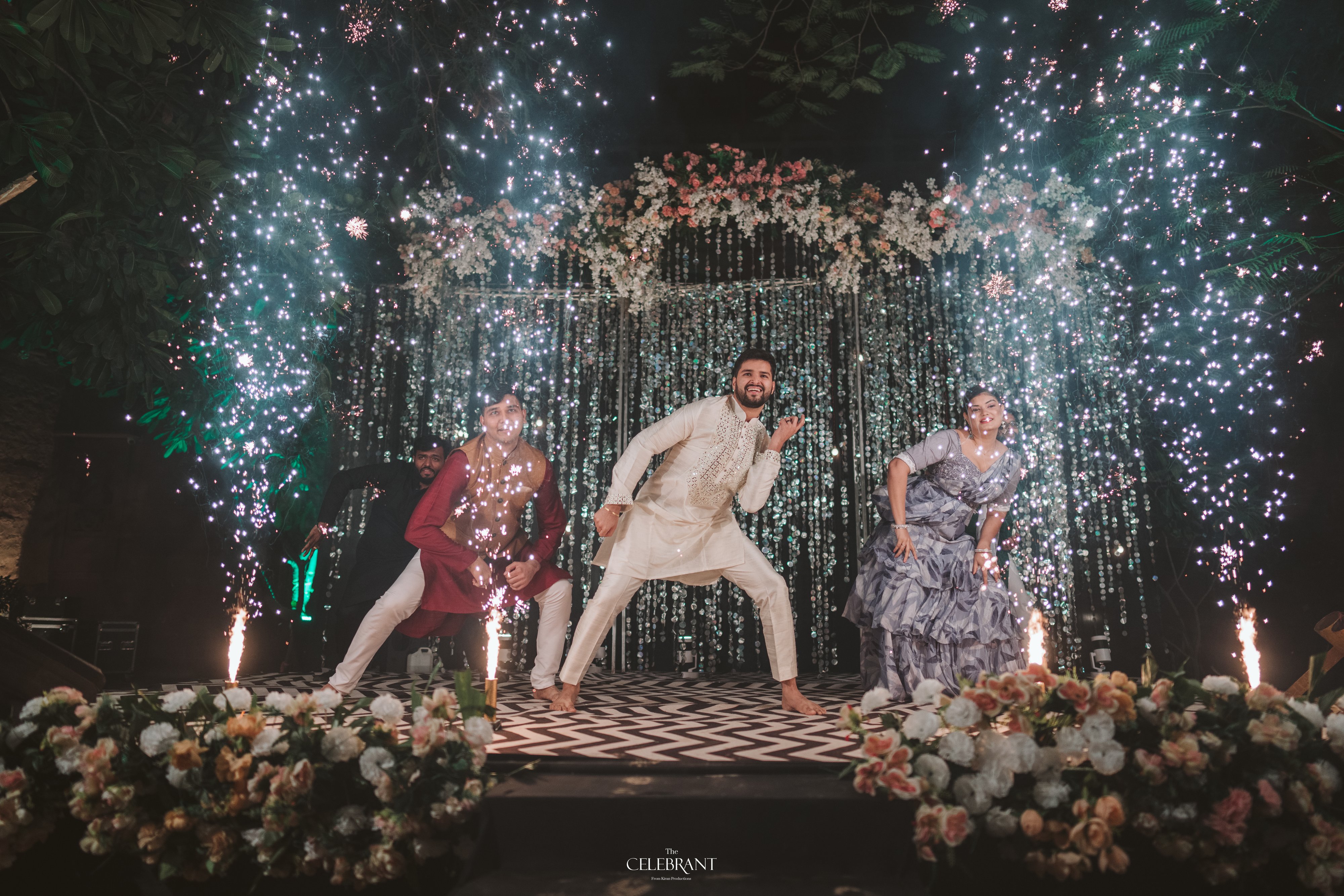 Anuroopa & Vishal Destination Wedding Sangeet at Chanwa Fort, Jodhpur - custom styling by Saaj Weddings